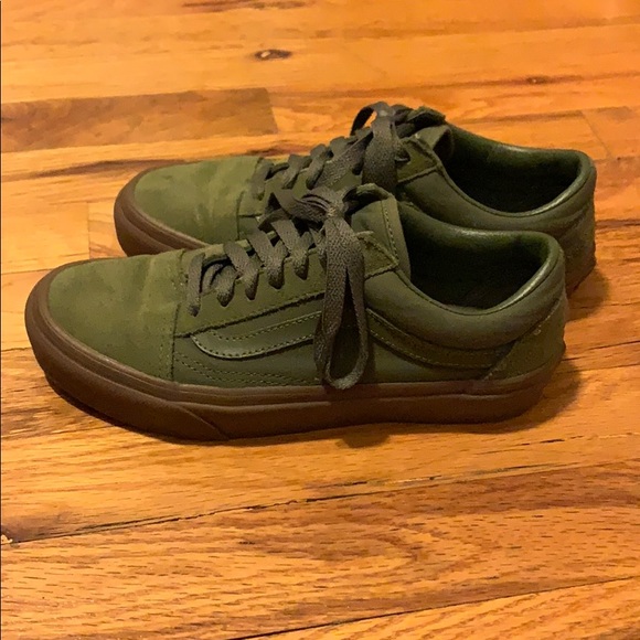 vans old skool gum sole green